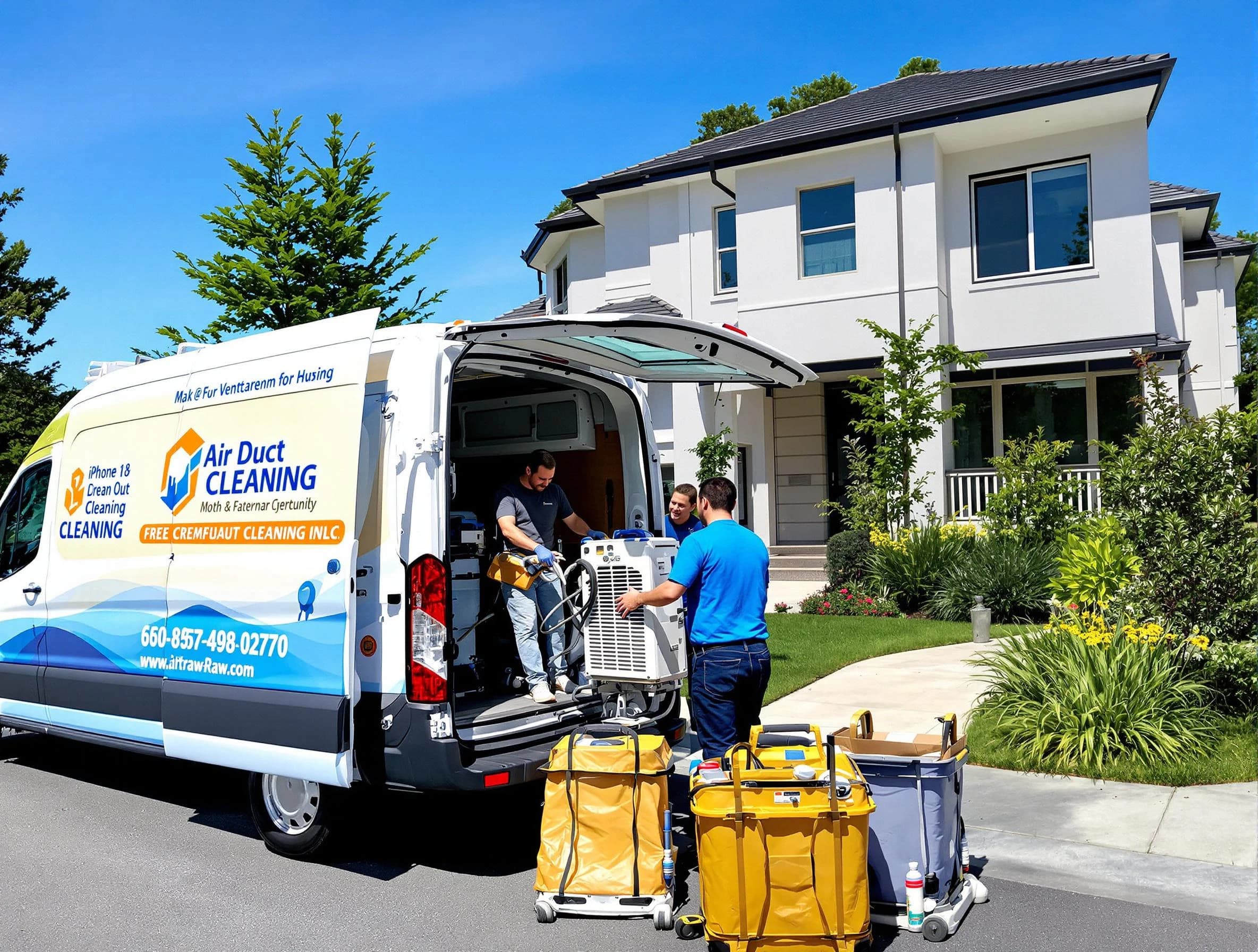 Herriman Air Duct Cleaning technician performing professional air duct cleaning in Herriman