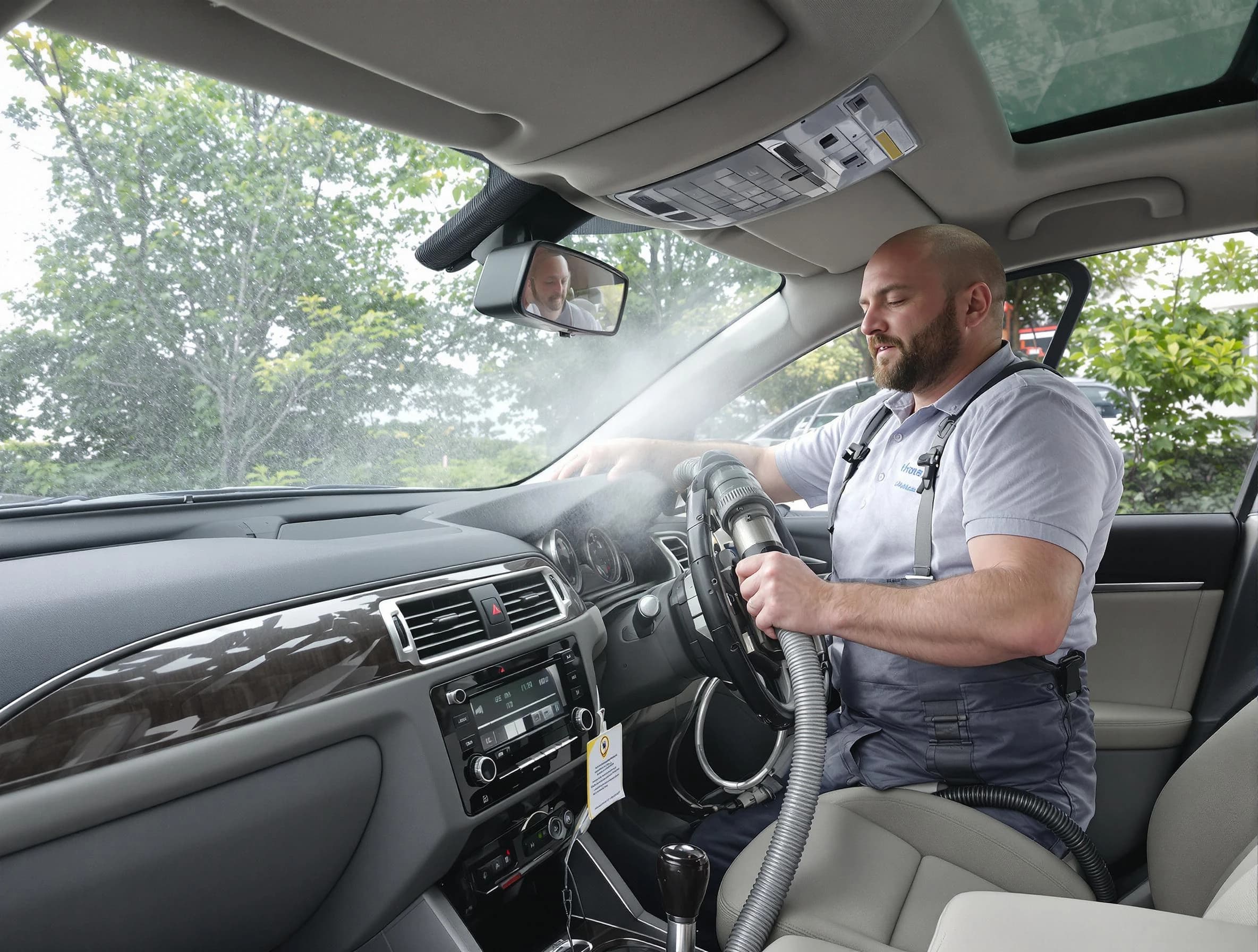 Herriman Air Duct Cleaning specialist performing professional car duct cleaning in Herriman