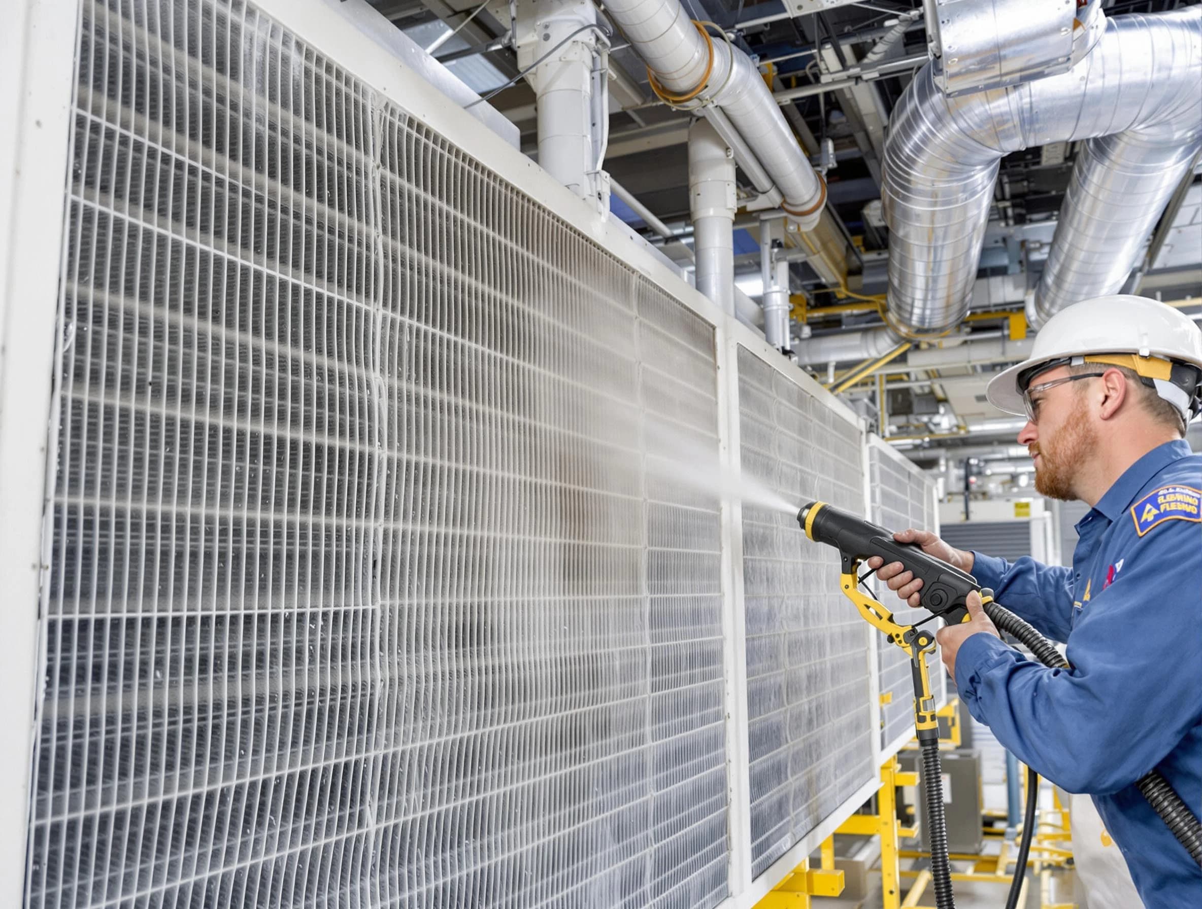 Professional commercial coil cleaning by Herriman Air Duct Cleaning in Herriman