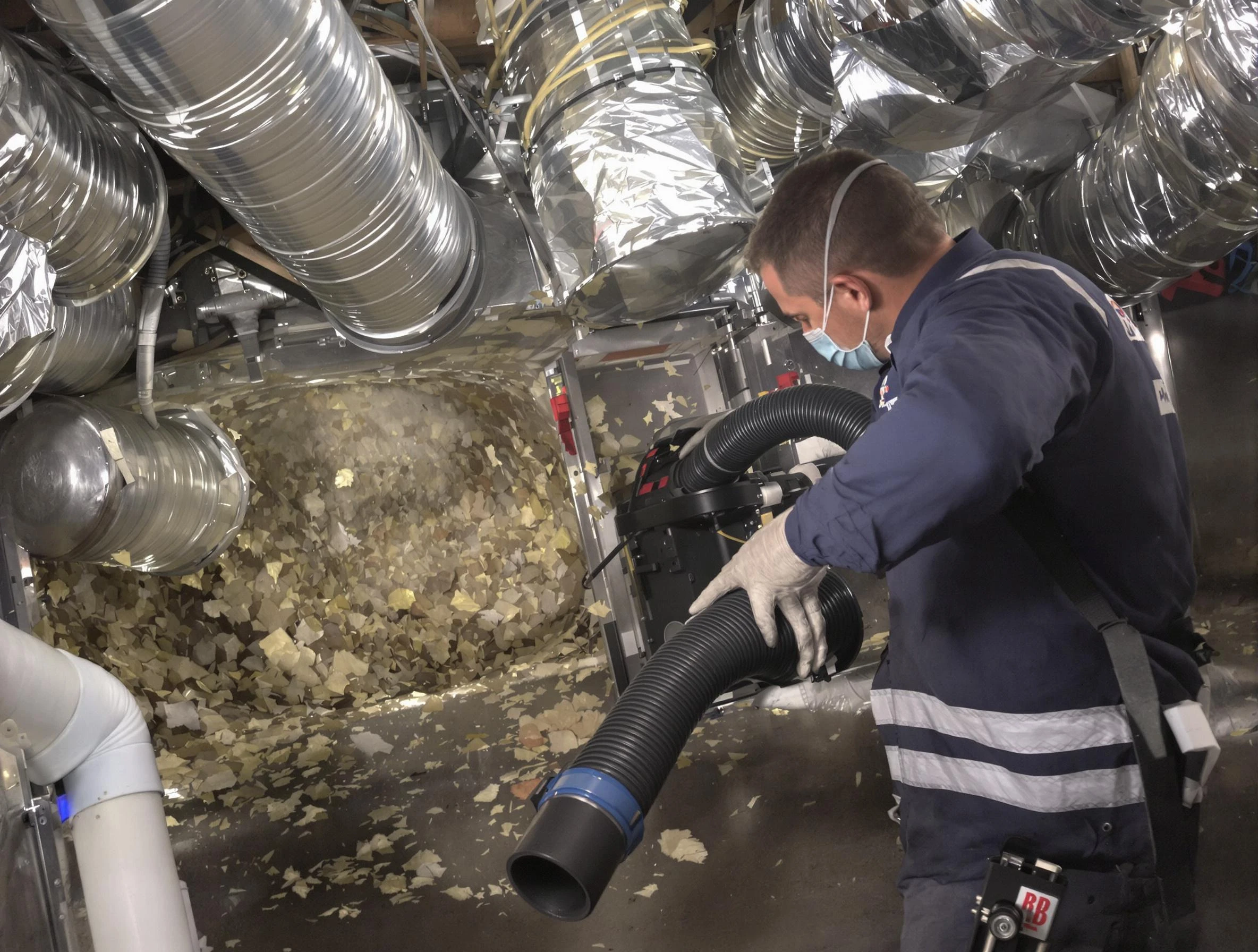 Herriman Air Duct Cleaning specialist operating negative pressure cleaning equipment for thorough duct maintenance in Herriman
