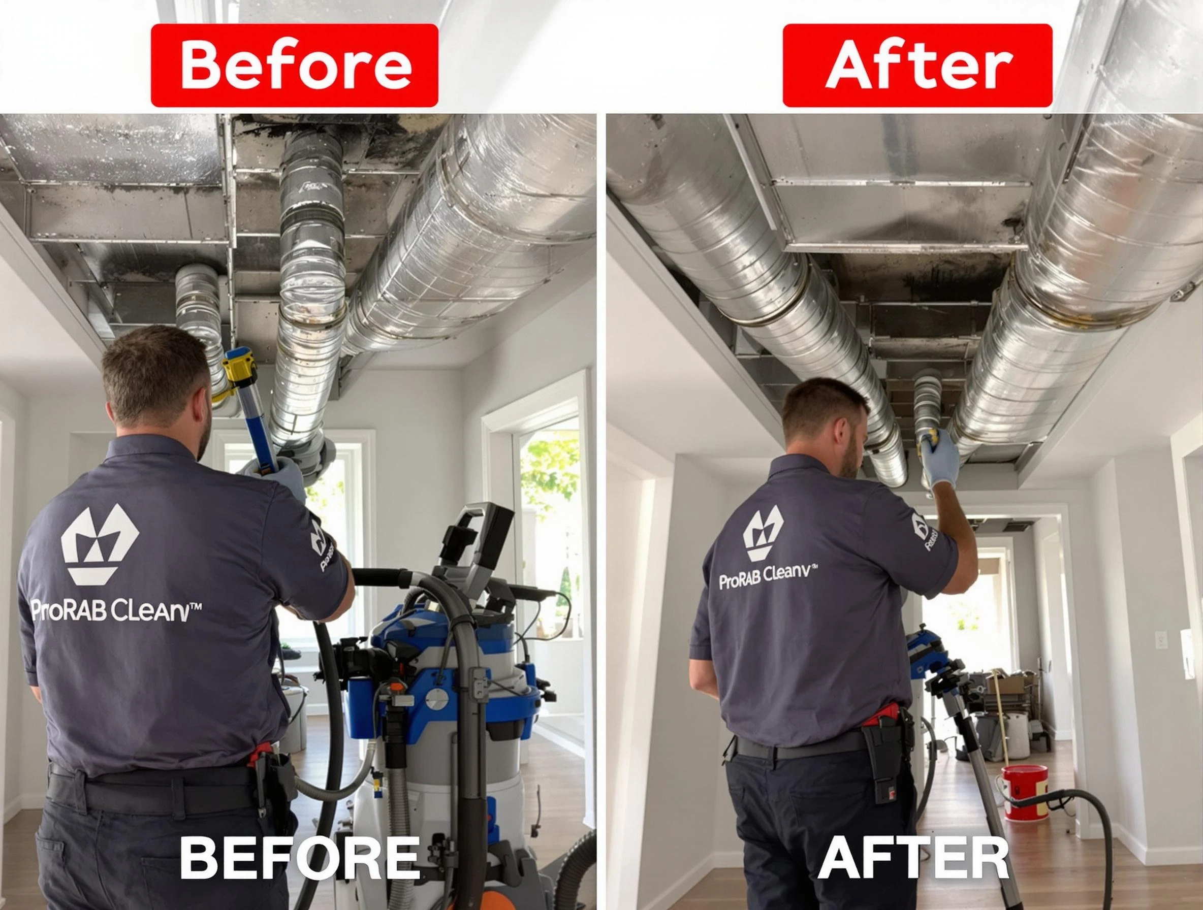 Herriman Air Duct Cleaning expert performing thorough residential duct cleaning in a Herriman home