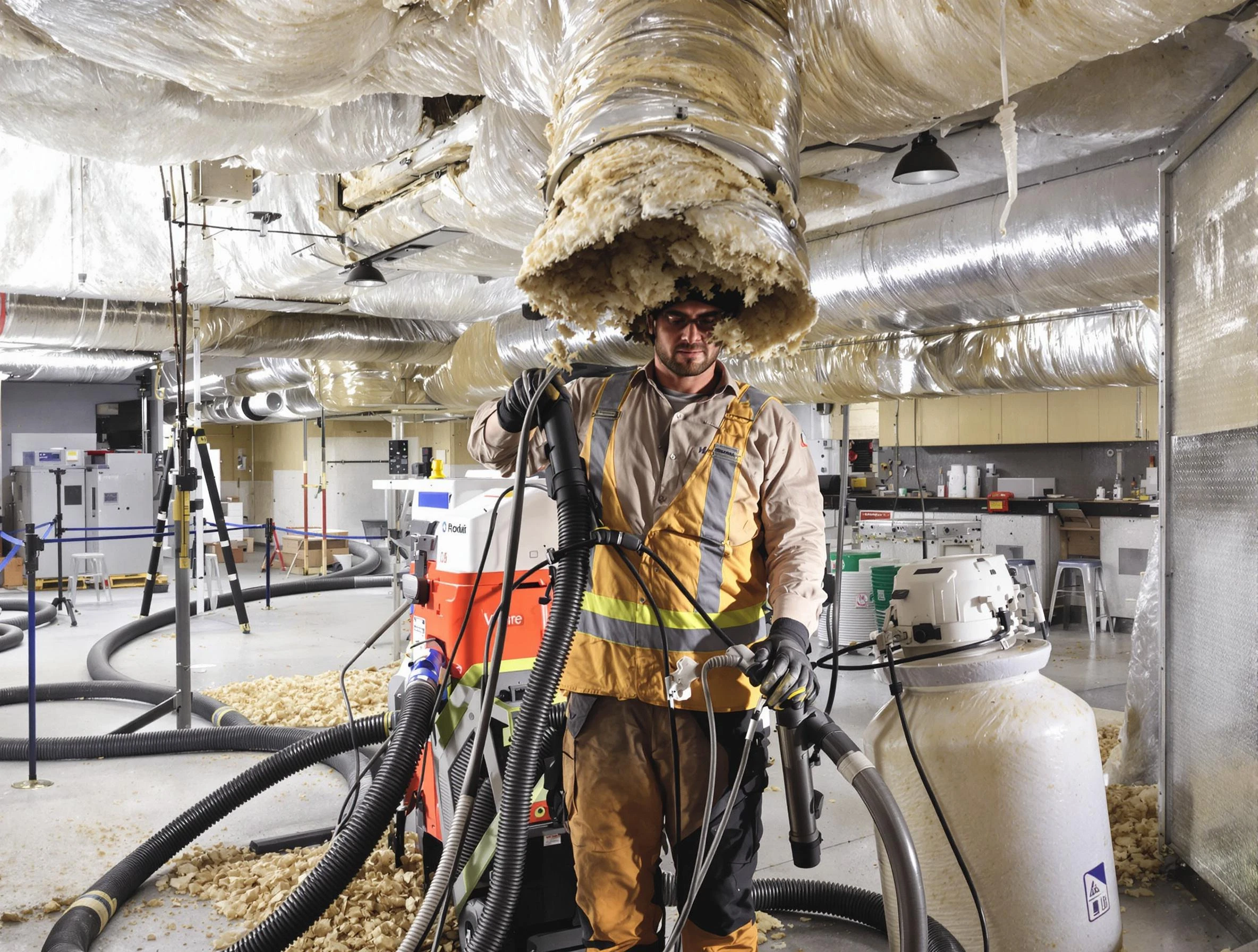 Professional vacuum insulation removal by Herriman Air Duct Cleaning expert in Herriman